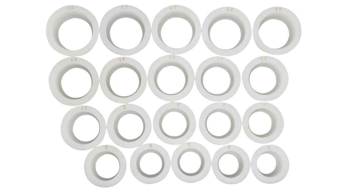 20 Plastikhülsen zum Verengen für Ringweitenänderungsmaschine
