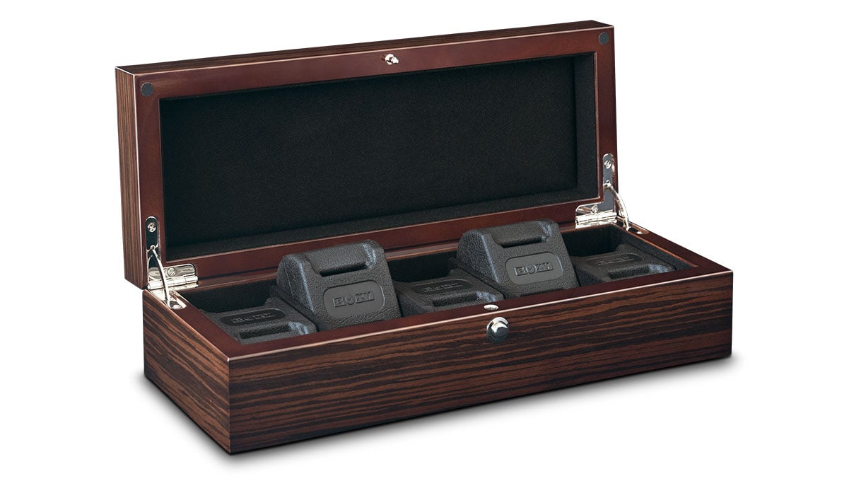 Beco Uhrensammlerbox für 5 Uhren, Makassar, poliert