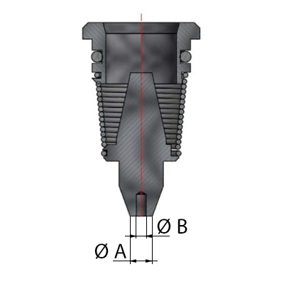 Pavix Einsatz aus Stahl T30, Ø innen 2,50 mm, Ø  außen 4,00 mm, für Pavix Zeigersetzer