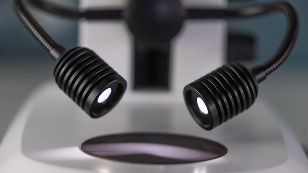 Doppelspot-Leuchte K LED, Schwanenhals-Doppelspot, 2x 160 mm, für Stative K EDU & K MAT