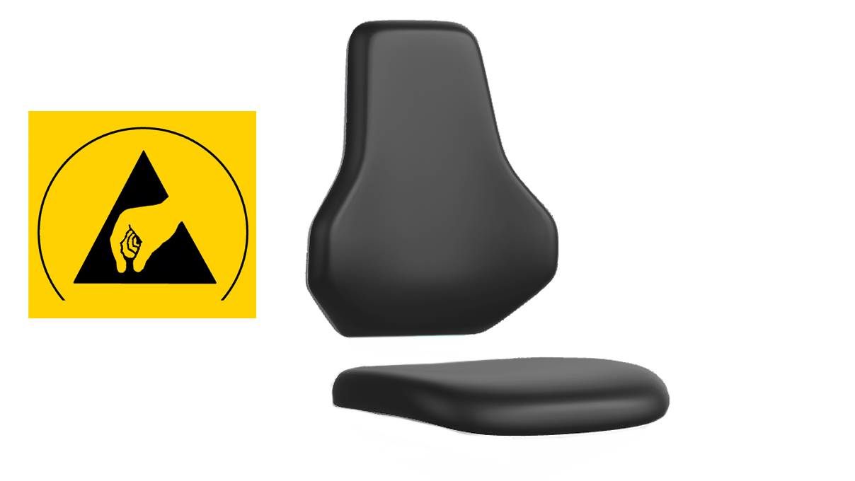 Bimos Polsterelement Skintec ESD für Arbeitsstuhl Texon, schwarz