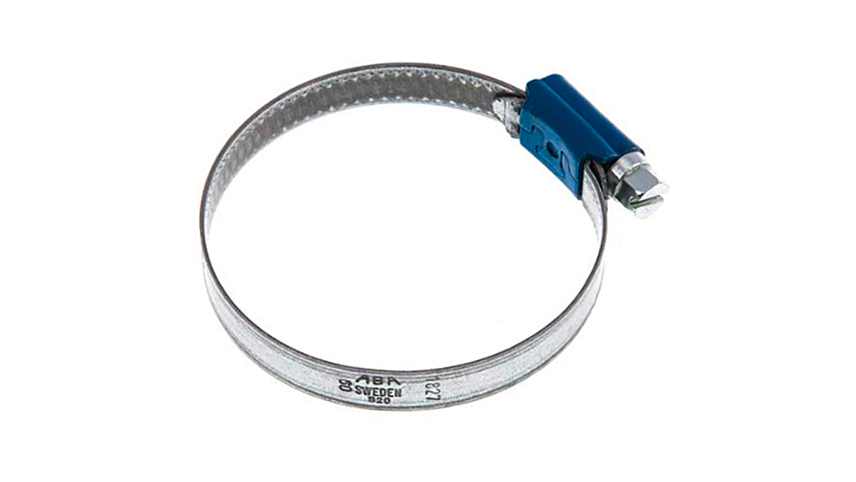 9 mm Schlauchschelle, Spannbereich Ø 40 – 60 mm, Stahl verzinkt