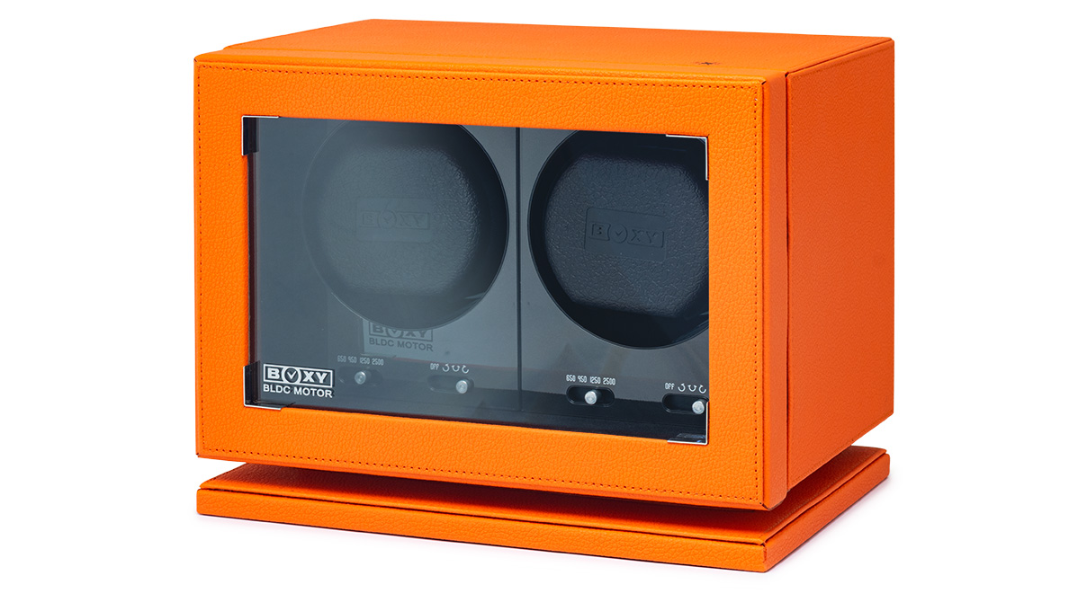 BLDC-B02 Uhrenbeweger für 2 Uhren, orange, B-Ware