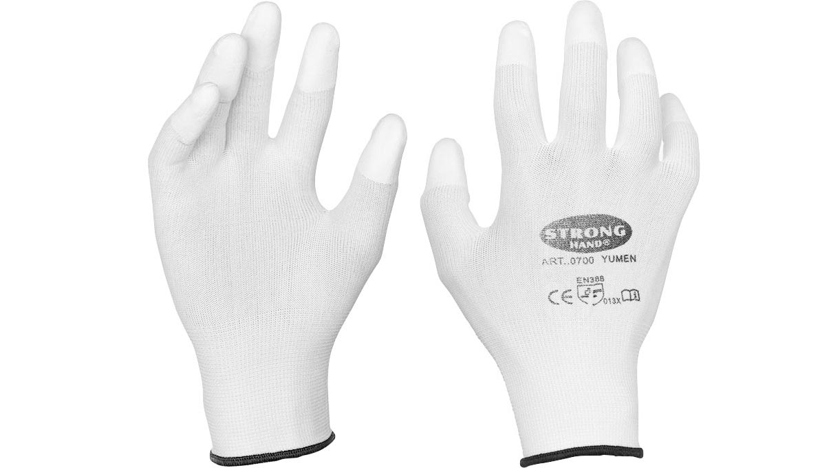 Arbeitshandschuhe, verstärkte Fingerkuppen, 1 Paar, Größe 9