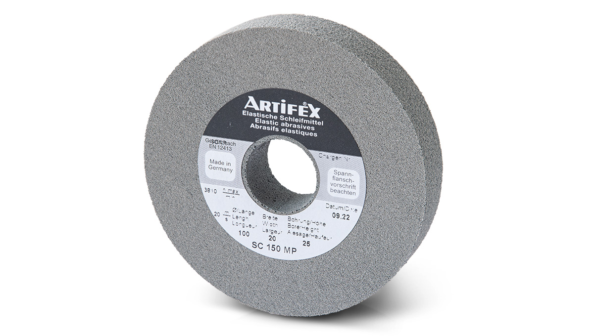 Artifex Schleifscheibe SC 150 MP, Körnung mittel, Härte mittel, Ø 100 x 20 mm, Bohrung Ø 25 mm