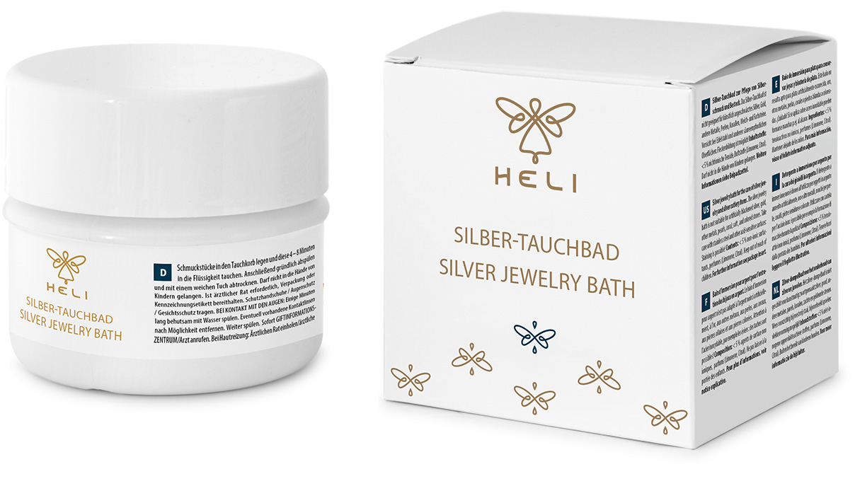 Heli Silber-Tauchbad, mit Waschkorb, 150 ml