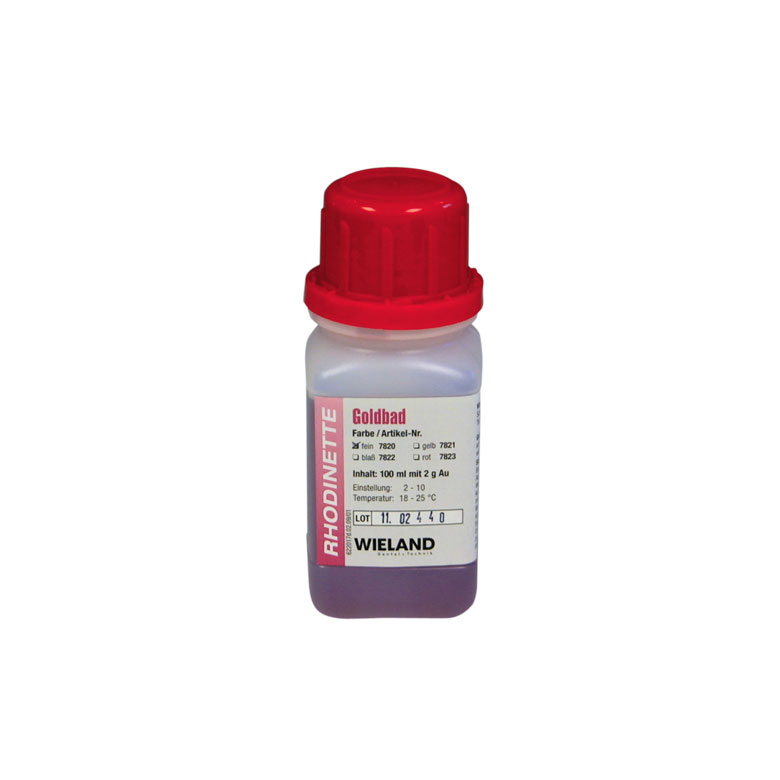 Rhodinette Gelbgoldbad 100 ml inklusive 20 g Au/l
