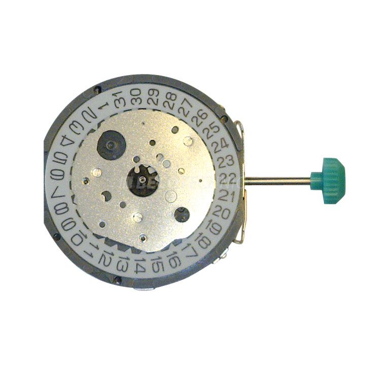 AU-Werk Miyota FS21 10 1/2''' DATE4.5 SC CHR 24H SS MIN Quarz (377 | SR626SW) - Parallel Push