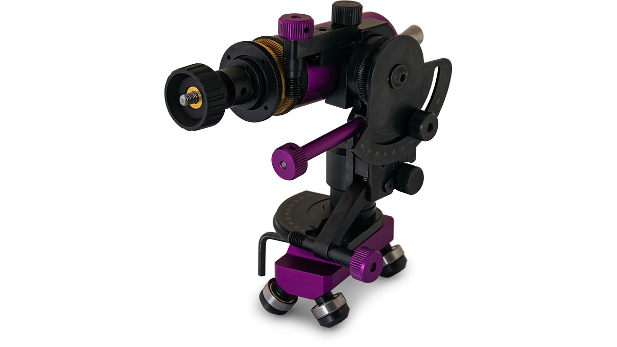 Polierapparat mit Zahnschiene, mit Feineinstellung bis 45° (M10x1), rechts