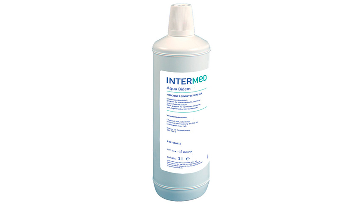 Laborwasser, Aqua Bidem, 1 Liter