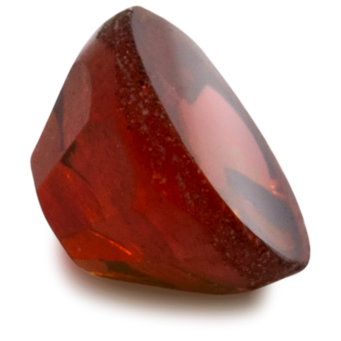 Granat, rot, rund, Rosenschliff, Ø 2,5 mm