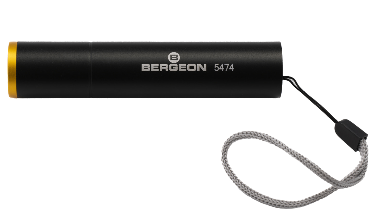 Bergeon 5474 UV-Taschenlampe, Aluminiumgehäuse
