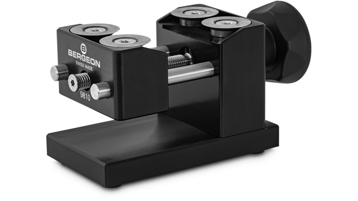 Bergeon 9810 Lünettenabheber für Gehäusedurchmesser Ø 17 - 60 mm, inklusive 4 Stahlmesser