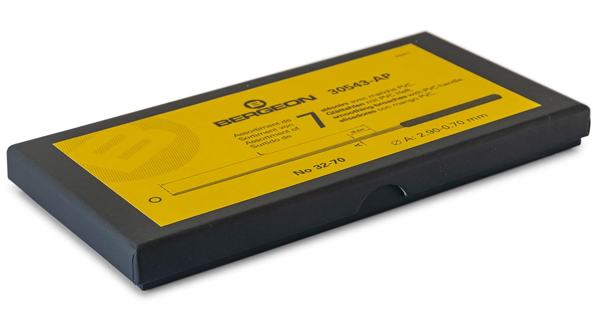 Bergeon 30543-AP Glättahlen, mit PVC-Heft, Sortiment