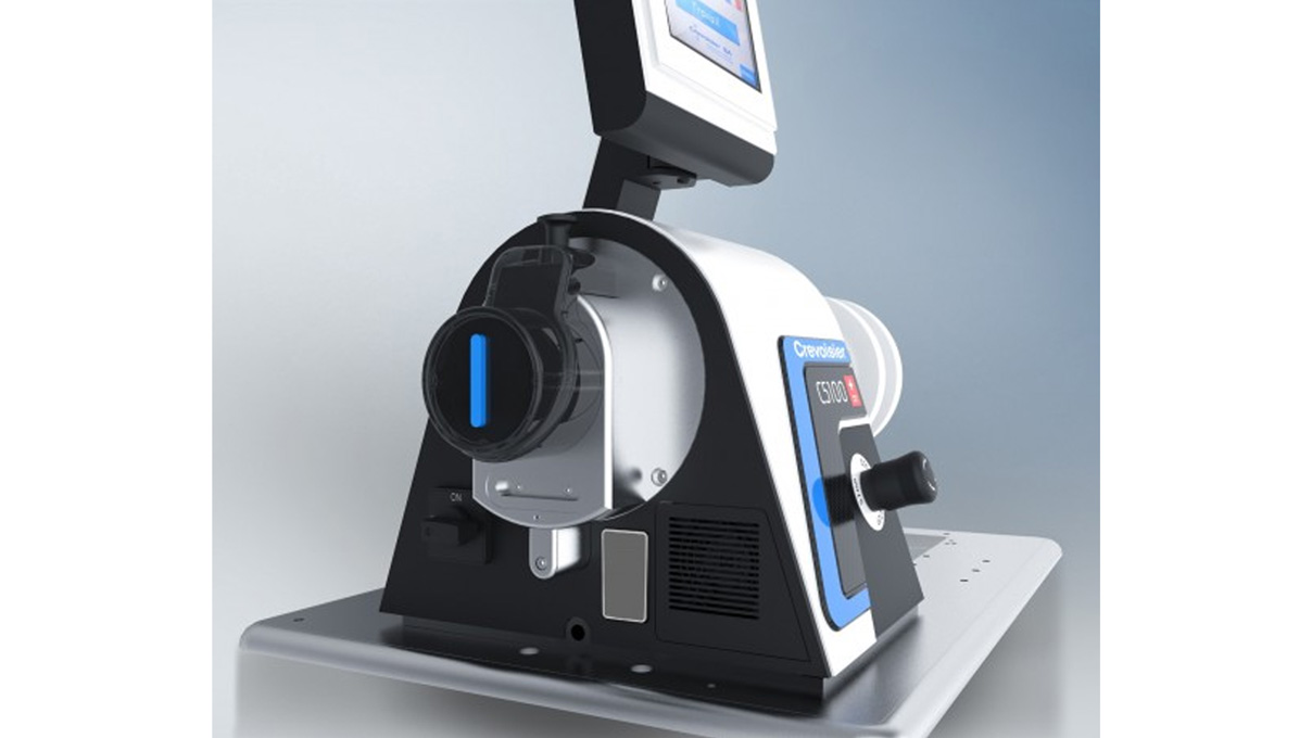 Crevoisier C5100 (M8) mit Werktisch DSG2-Comfort, inkl. Einfassung, inkl. Absaugung, Tischplatte mit
Naturholz-Laminatbeschichtung, Netzteil unten (400 V)