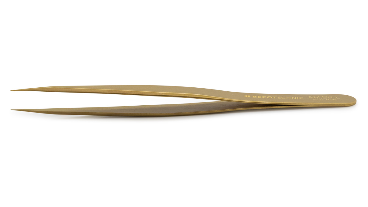 Beco Technic Pinzette, Form AM, Messing, BRA, 125 mm