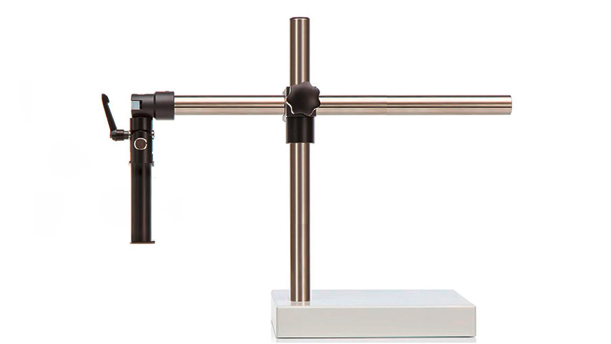 Zeiss Stativ B, Tischstativ mit Einfachausleger mit Grundplatte aus Stein