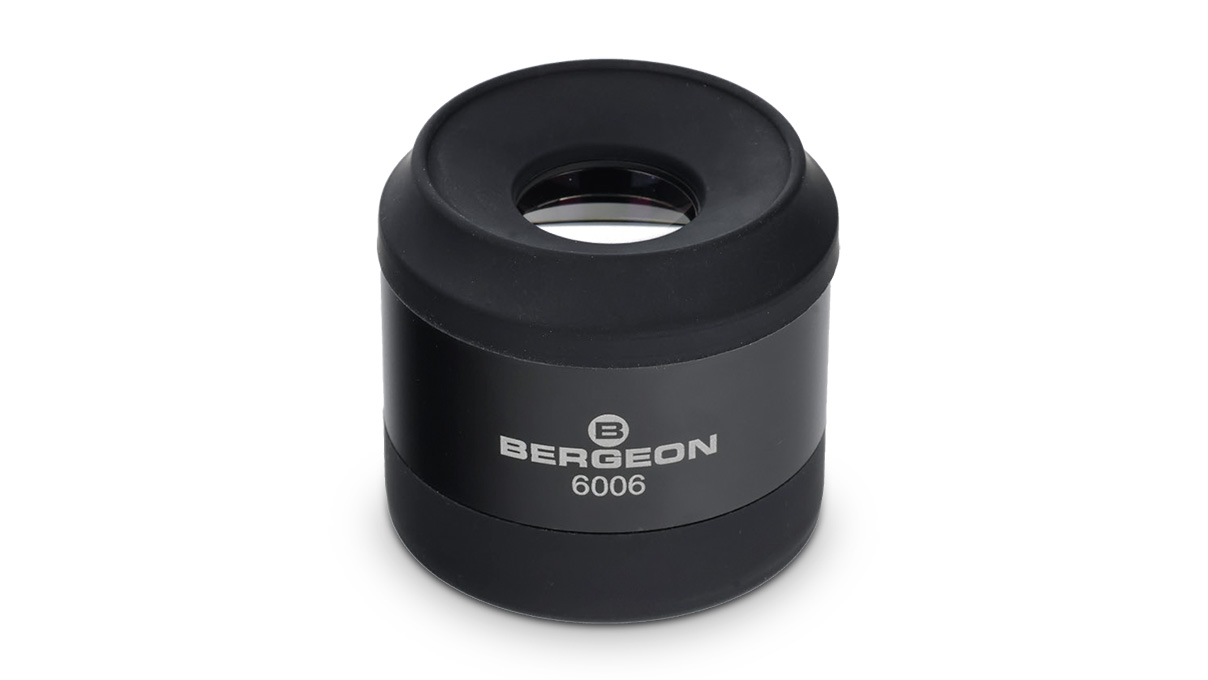 Bergeon 6006 Makro-Lupe, 6x, apochromatisches 5-Linsen-System, schwarz