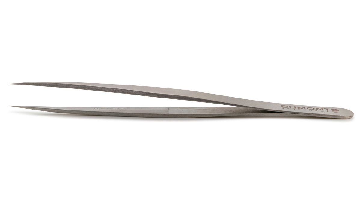 Dumont Pinzette, Form 3, Kohlenstoffstahl, 120 mm