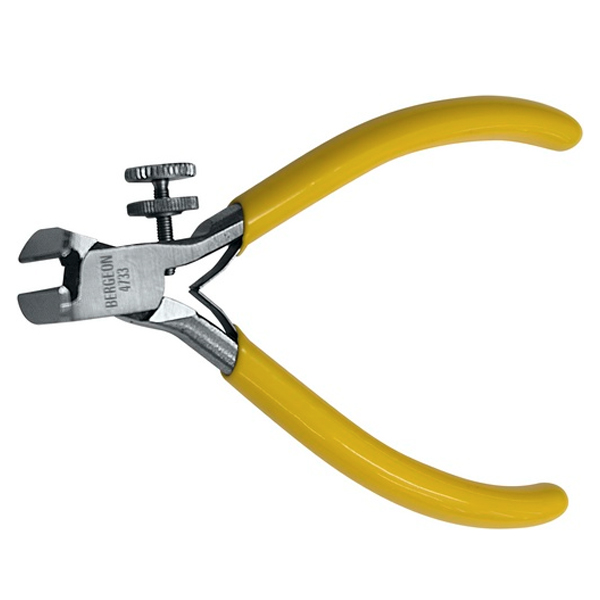 Bergeon 4733 Viertelrohrzange Länge 120 mm Doppelte Feder, PVC beschichtet hochglanz poliert