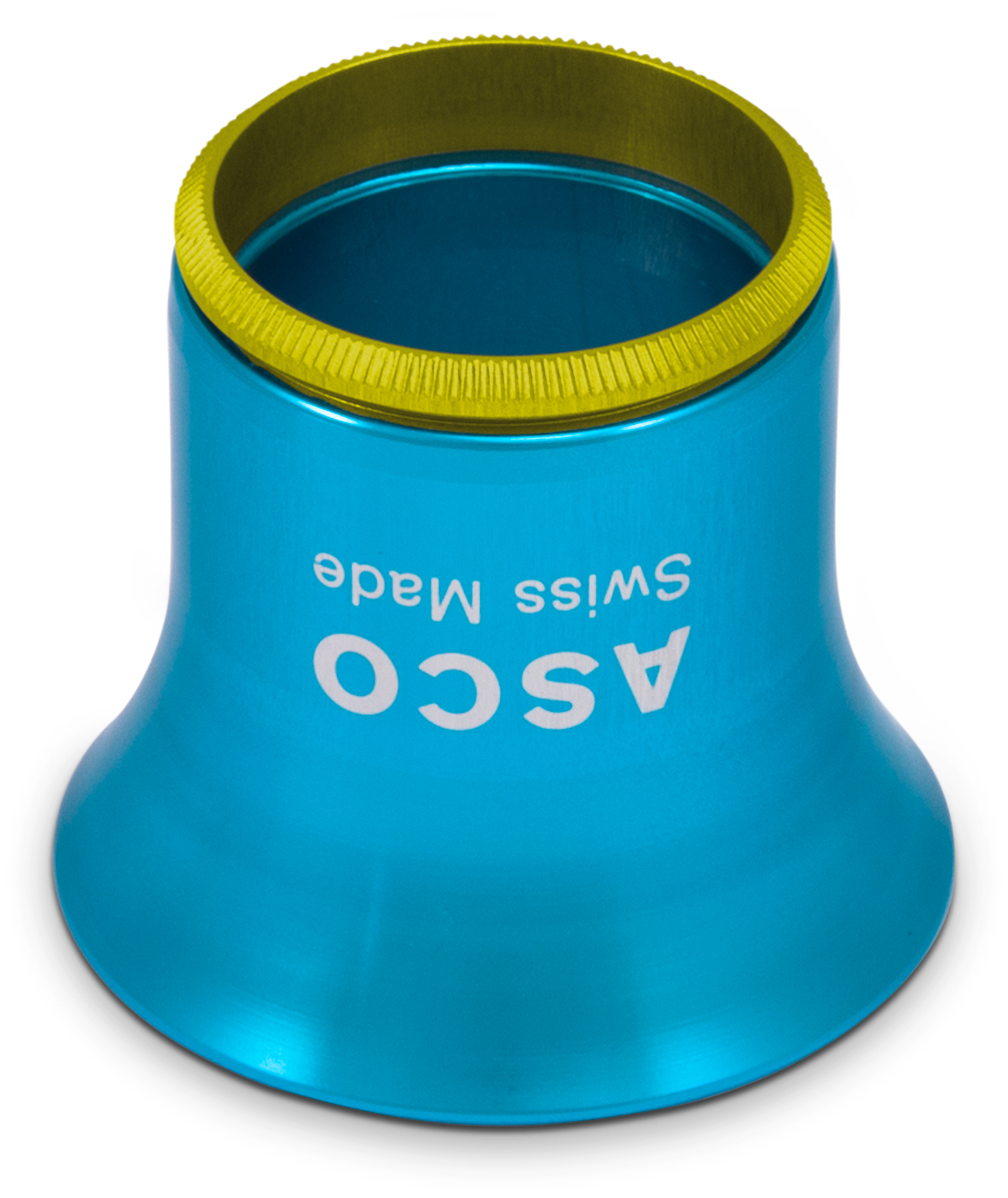Asco Uhrmacherlupe Typ Alu, Vergrößerung 5x, Blau