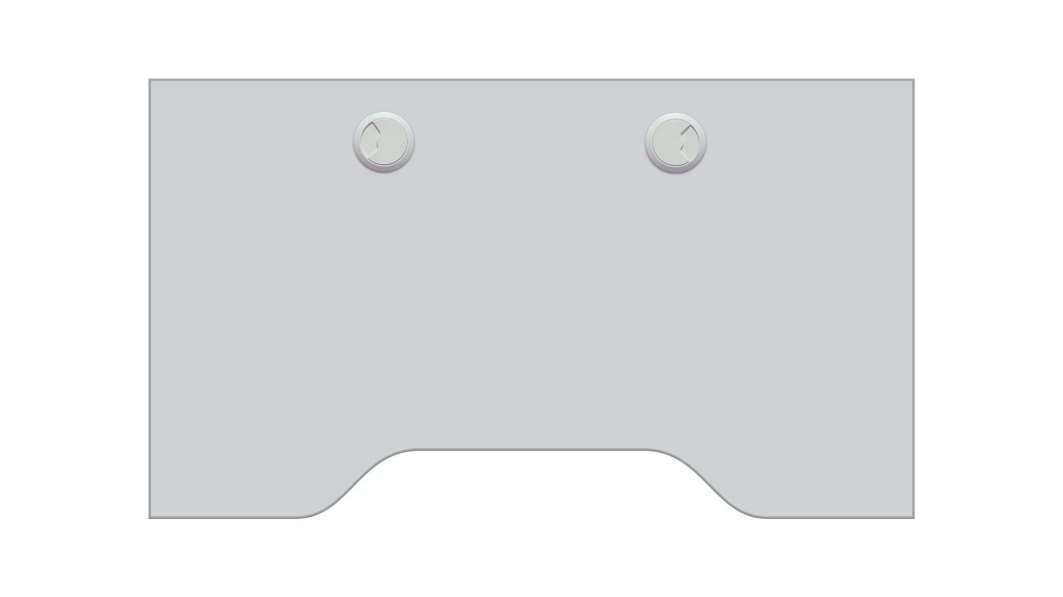 Ablageplatte, durchgehend, seidengrau, Sonderausstattung für Ergolift Evolution 100 cm