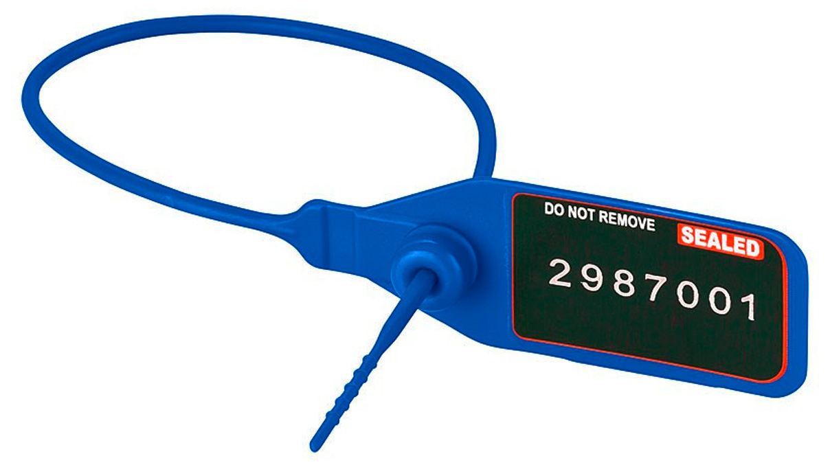 Durchziehplombe Universal, blau, 1000 Stück