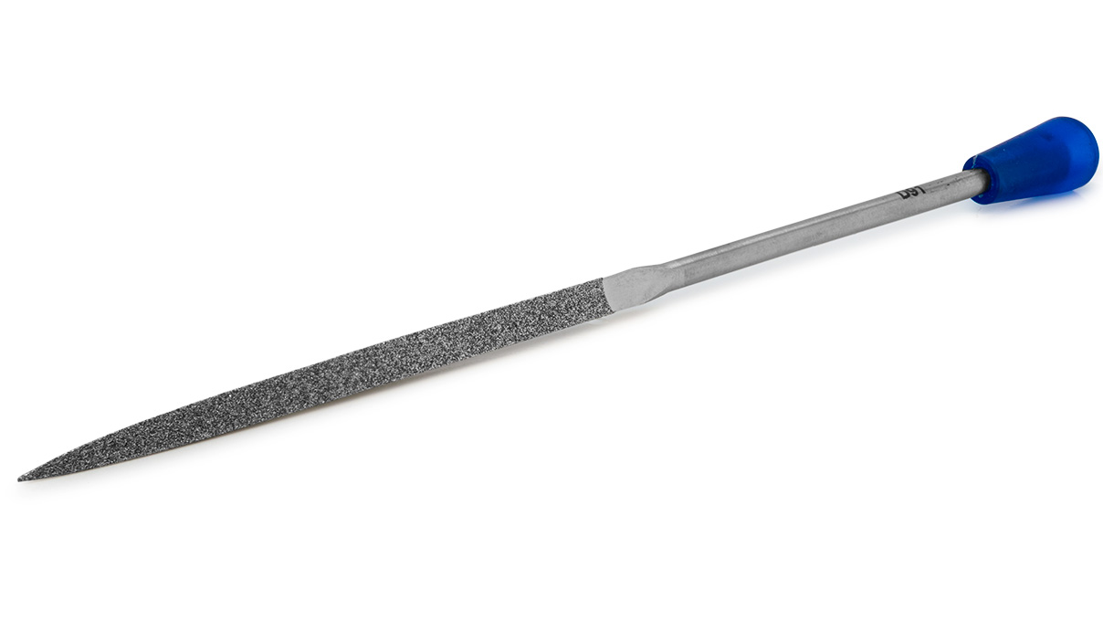 Diamant-Nadelfeile, dreikant, Körnung D 91, Belag 70 mm, Länge 140 mm
