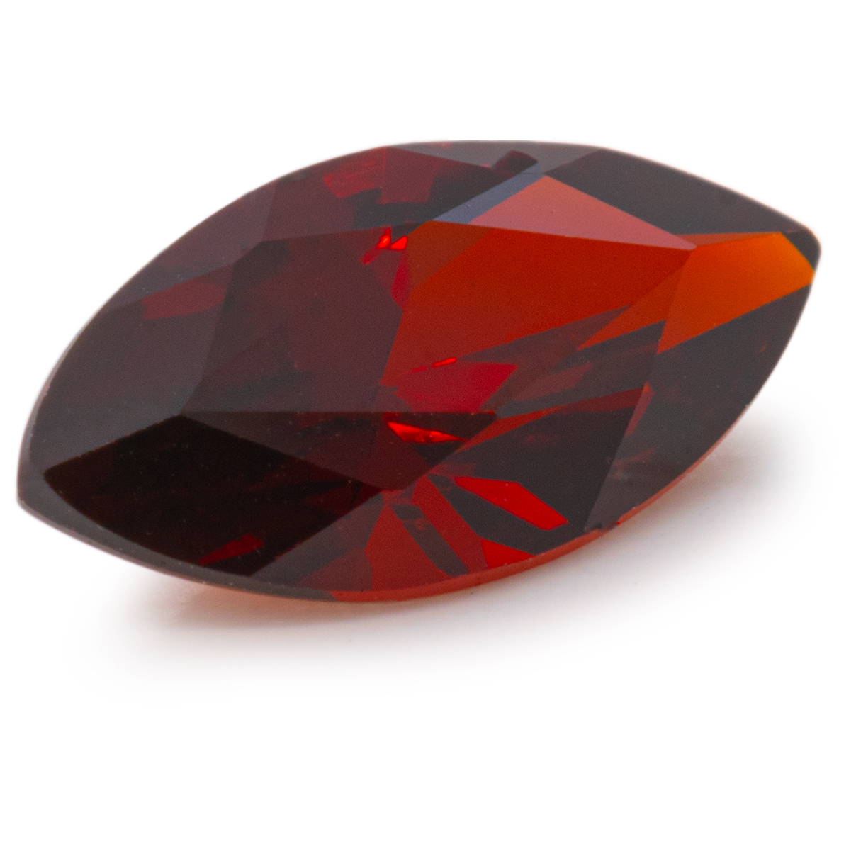 Granat, rot, Navette, 8 x 4 mm