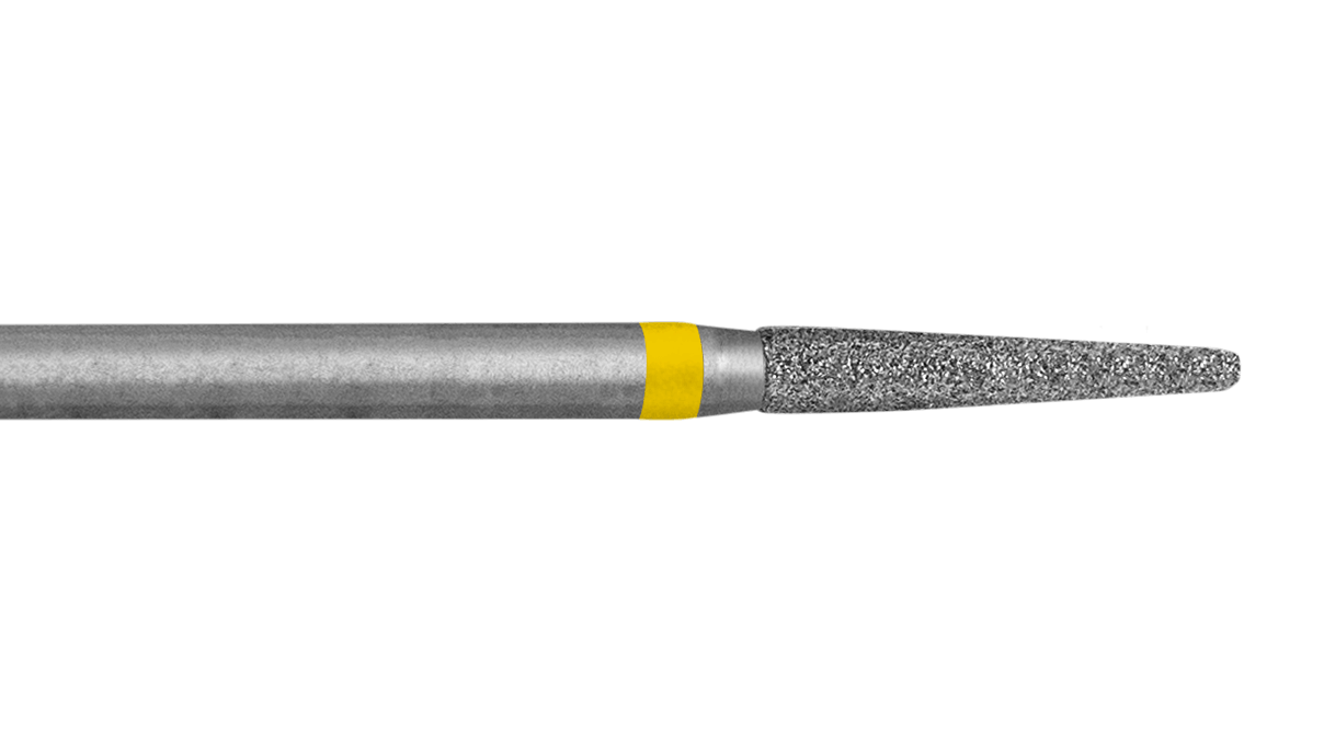 Fräser, diamantiert, Konus rund, Ø 1,4 x 11,5 mm, Korn 20 µm, FG-Schaft