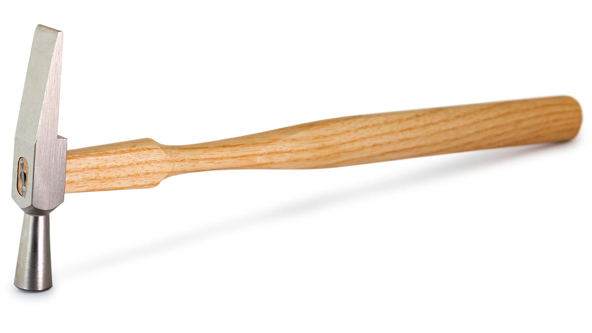 Uhrmacherhammer, 70 g, Kopf aus Stahl, 80 mm, Länge 245 mm