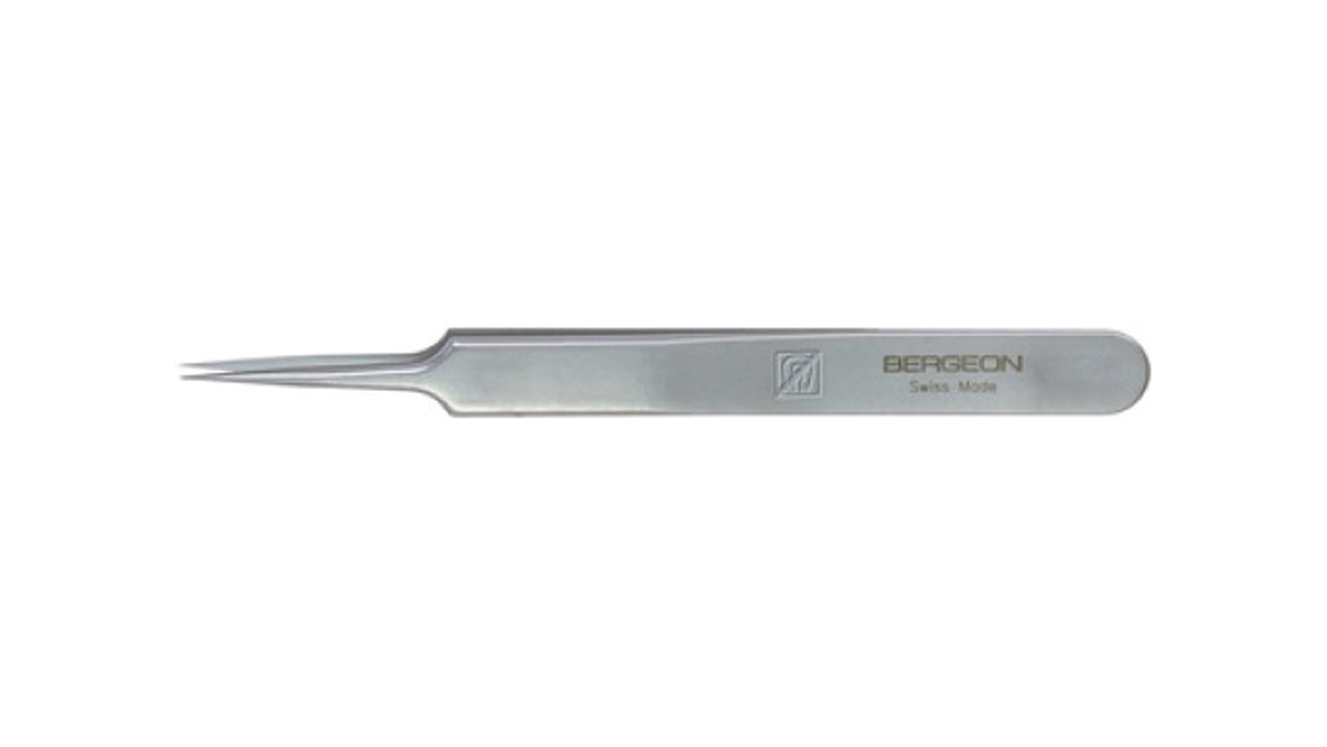 Bergeon 7025-5 Pinzette B-XEL aus 100 % antimagnetischem Stahl, Spitzen 5, Legierung „hohe Qualität“,
sehr gute Beständigkeit gegen Korrosion, Hitze (450°) und Säuren, Länge 110 mm