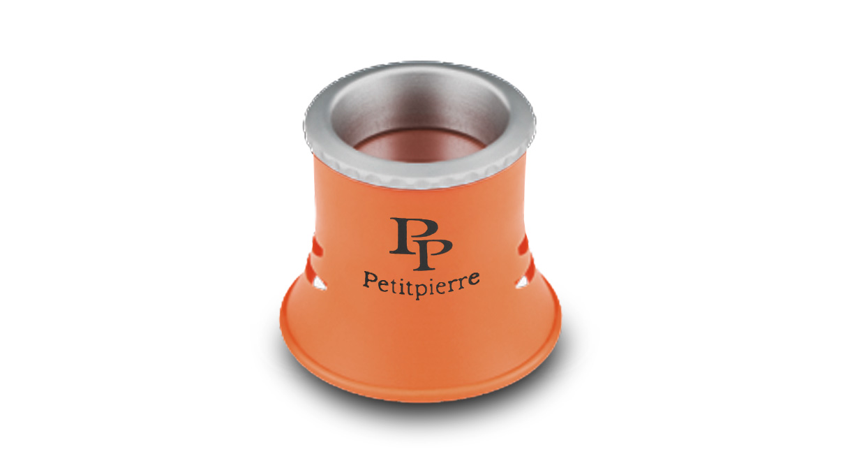 Petitpierre Uhrmacherlupe mit weichem Korpus, Vergrößerung 2,5x, orange
