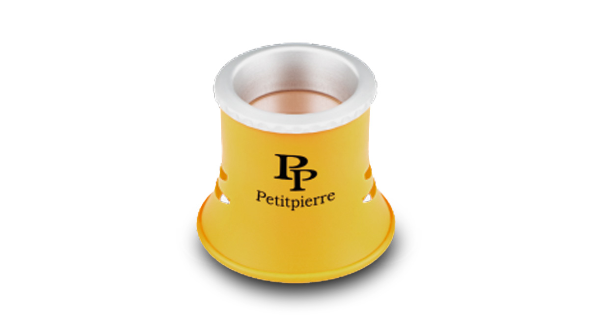 Petitpierre Uhrmacherlupe mit weichem Korpus, Vergrößerung 2,5x, gelb