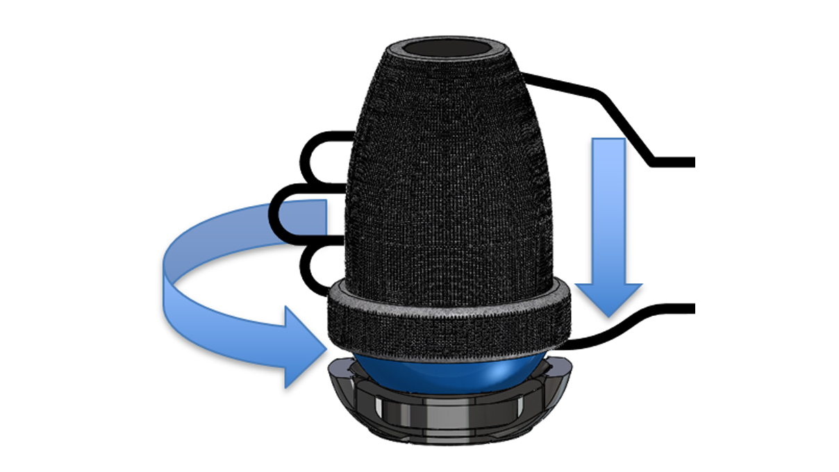 Dynamometrischer Gehäuseöffner für Schraubböden zum kraftvollen, kratzerfreien Öffnen des Gehäuses