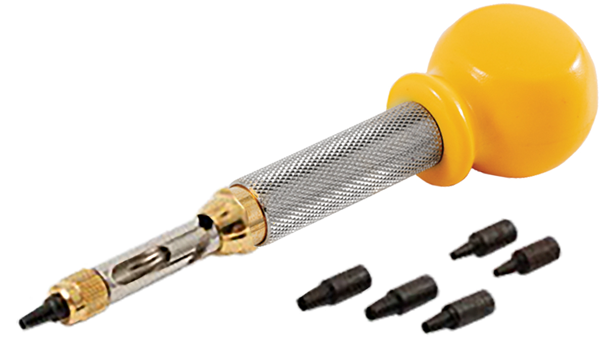 Lederbandlocher mit 5 runden Einsätzen 1 - 3 mm