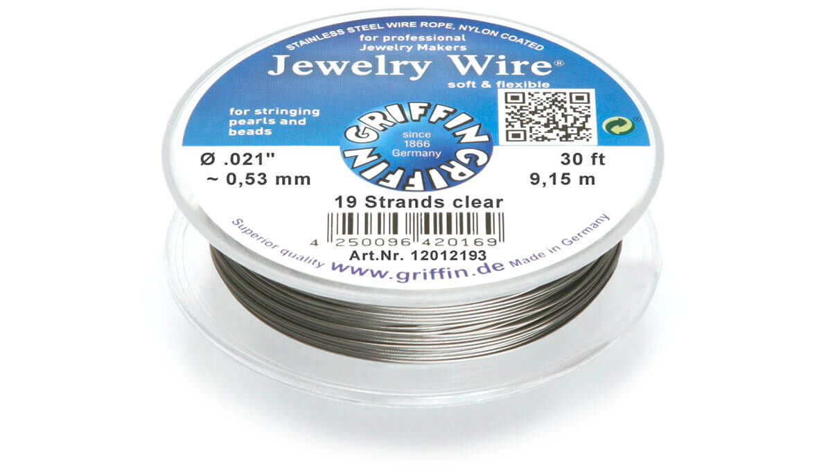 Griffin Jewelry Wire Schmuckdraht, Edelstahl, 9,15 m, Ø 0,53 mm