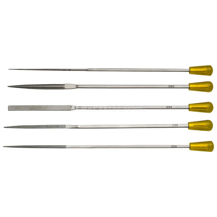 Sortiment 5 Diamant Echappementfeilen, 140 mm, Körnung D 64