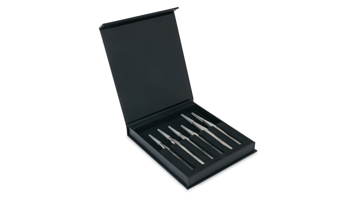 Bergeon 7026-AC6, Set mit 6 Pinzetten