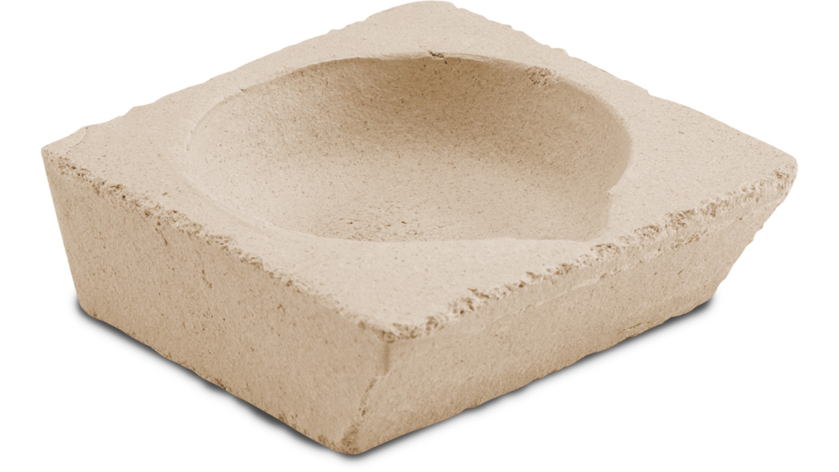 Schamottschmelztiegel, 50 x 50 mm