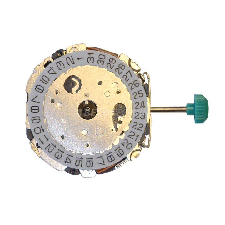 AU-Werk Miyota FS04 High Hand 10 1/2''' DATE4, SUS SC CHRONO 3@ PUSH Quarz (377 | SR626SW)