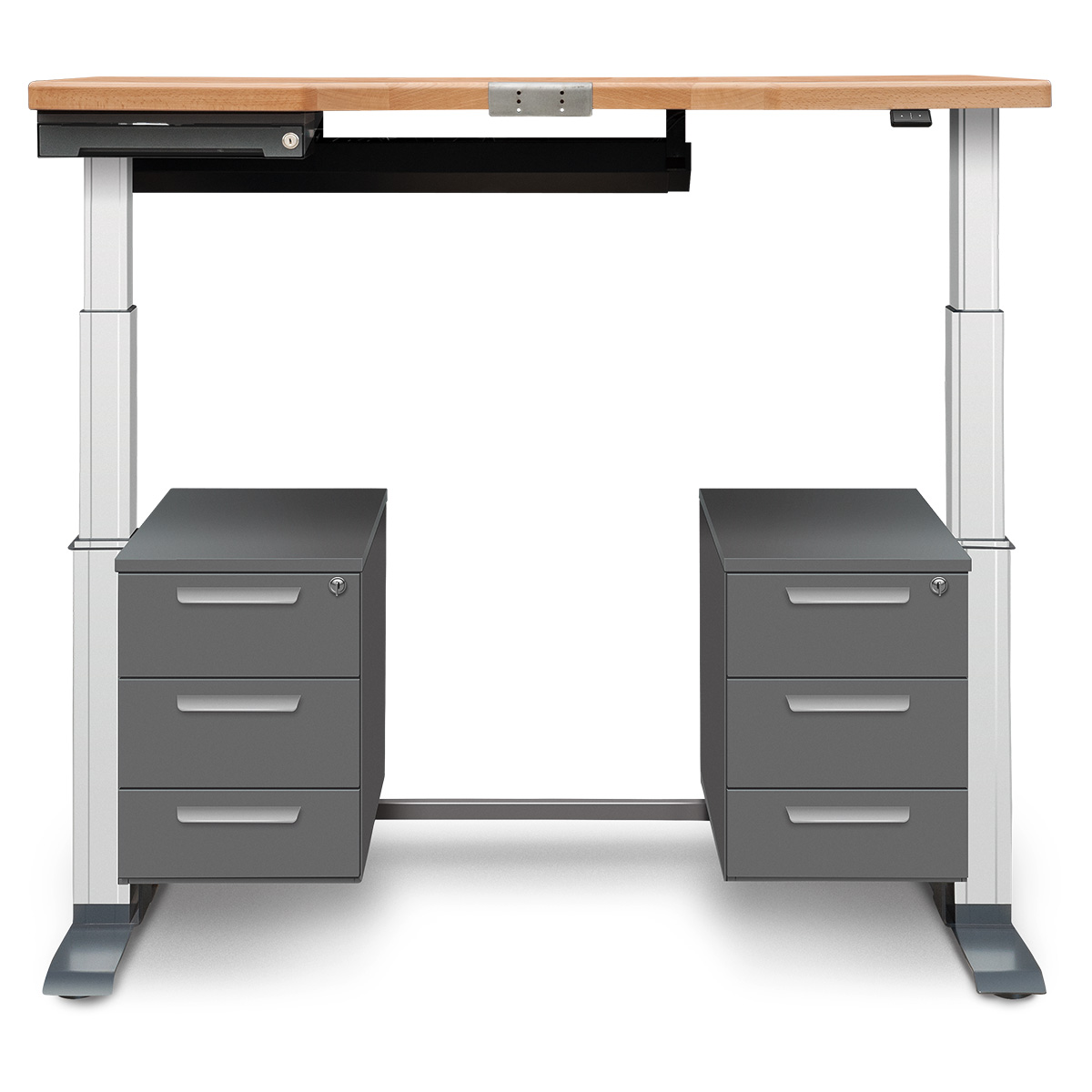 Ergolift Signature für Goldschmiede und Steinsetzer, Buche massiv, Arbeitsplatte 140 x 60 x 3,8 cm, mit
elektrischer Höhenverstellung