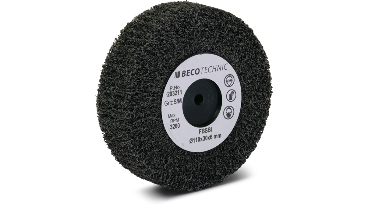 Satiflex Mattierbürste mittel Ø 110 x 30 x 6 mm, Siliziumkarbid