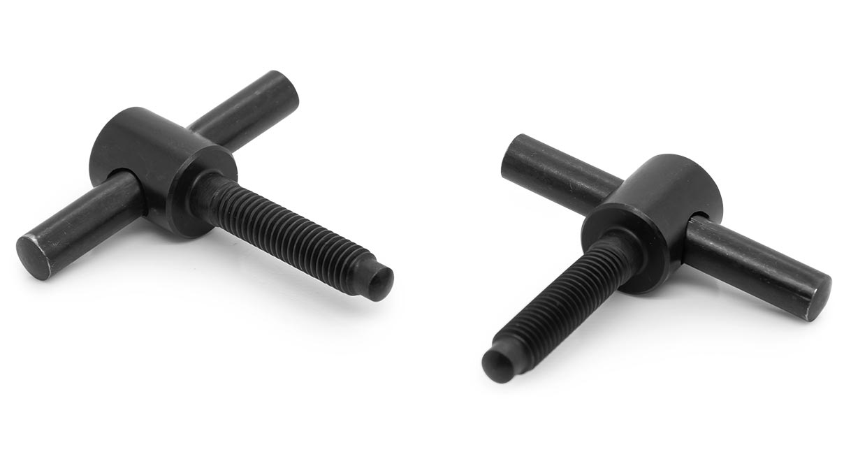 Bergeon 84316 Ersatz-Spannklauen (Knebelschrauben), M5 x 25, 2 Stück für Presstock Bergeon 16200