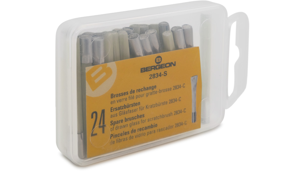 Bergeon 2834-S Ersatzbürsten für Bergeon 2834-C Kratzbürste, 24 Stück