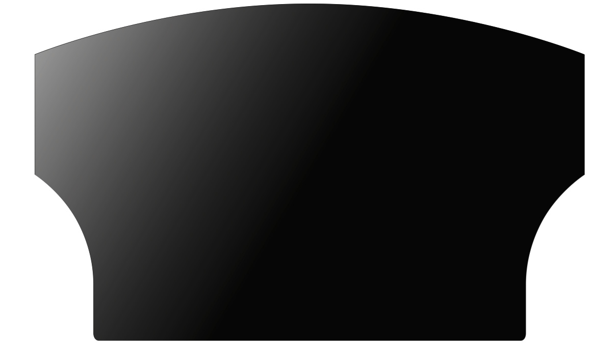 Antistatische Arbeitsunterlage, weich, geschwungene Form, 317 x 194 mm, schwarz