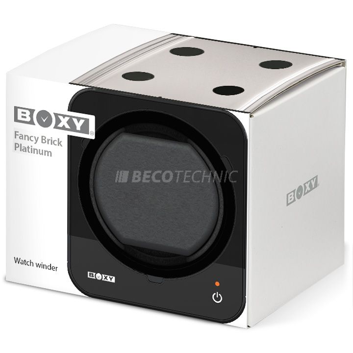 Boxy Fancy Brick Uhrenbeweger, Platin-Optik, ohne Adapter