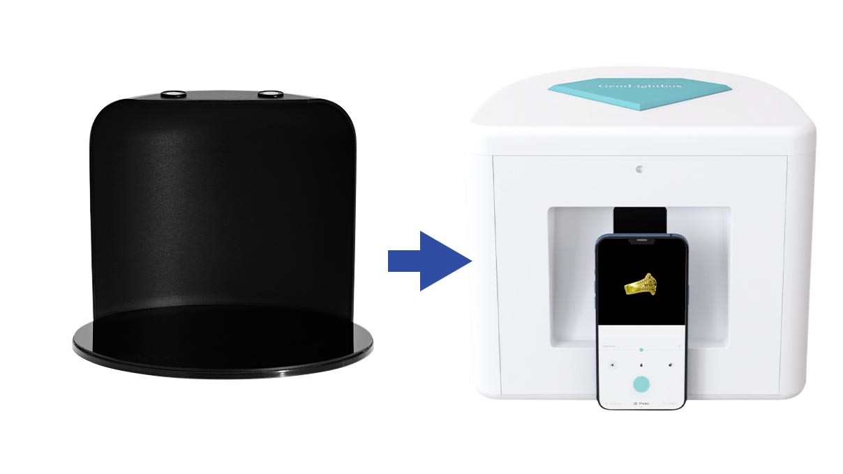 GemLightbox Pro, Mini-Fotostudio für Schmuck und Edelsteine, inkl. Eclipse Pro