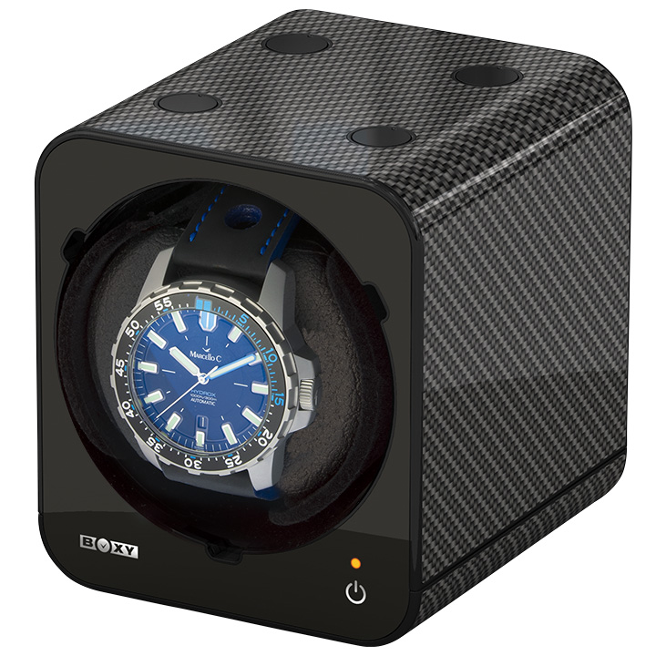 Boxy Fancy Brick Uhrenbeweger, Carbon, ohne Adapter