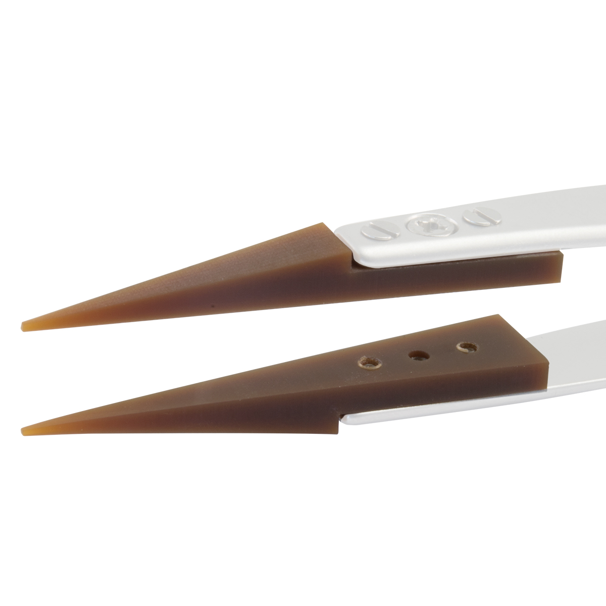 Paar Ersatzspitzen für Pinzette AntiScratch, medium, Spezialform, Polymerspitzen, antistatisch, nicht magnetisch